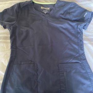 Greys anatomy charcoal grey scrub top
